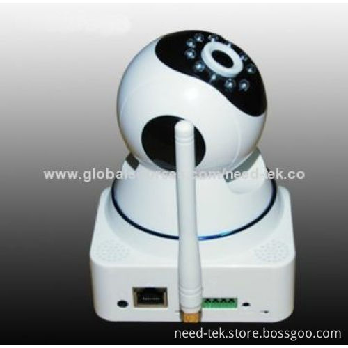 0.3MP Wireless P2P PTZ IP Camera, Two-way Audio, Cloud Drive Storage, 70x70x80mm Size